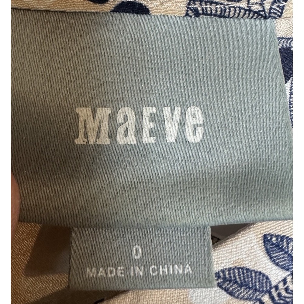 Anthropologie Maeve Silk Blouse Sz 0 - Picture 2 of 6